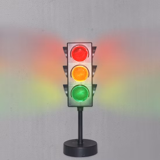 Factory Direct Mini Battery Blinking Traffic Signal Stop Lamps Flashing Traffic Lights