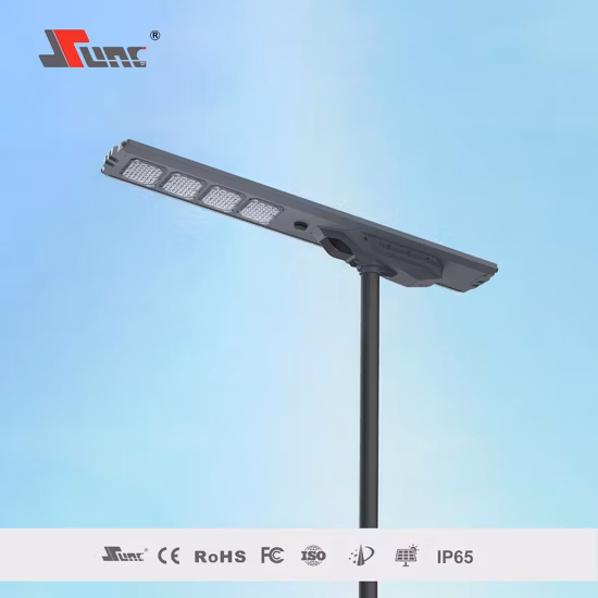 Lámpara de aluminio todo en uno para exteriores de buena calidad, lámpara de jardín y parque, farola LED de energía solar integrada para estacionamiento
